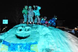 八千代台公民館の雪像