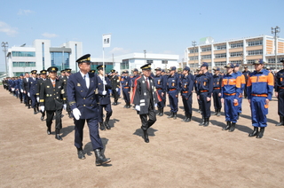 消防職員・団員に敬意を表して