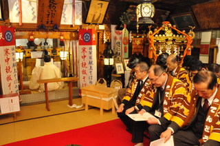 建勲神社での奉納奉告祭