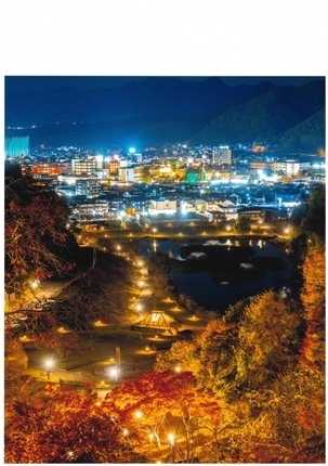 もみじ園ライトアップの写真です。
